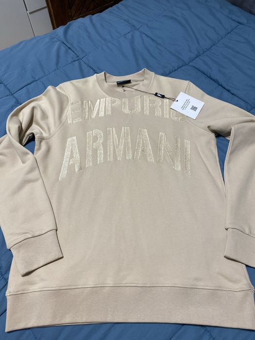 Мъжка,нова,бежова,памучна с лого S размер блуза