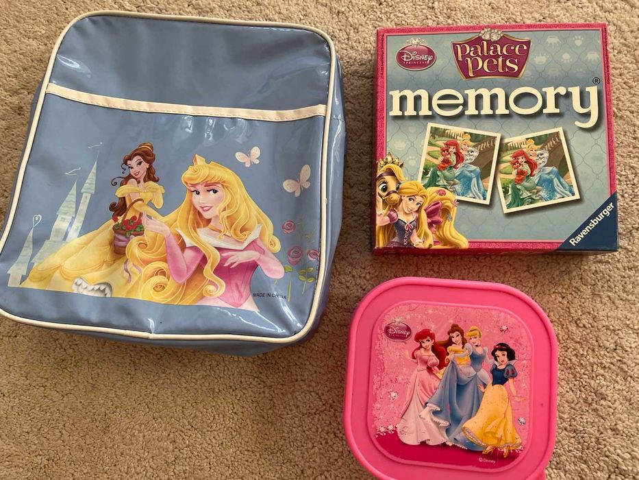 Дисни принцеси 72 Мемо карти, кутия обяд, чанта Disney