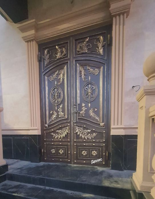 Ворота двухсторонние решетки на окна навес козырек двери беседки ковка