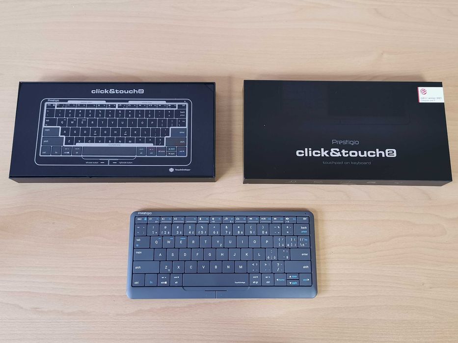 Безжична клавиатура с вградена тъч мишка Prestigio Click&Touch 2
