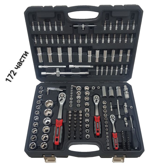 Куфар 108 части 172ч и 216ч. StahlMayer гедоре с 3 броя тресчотки кл