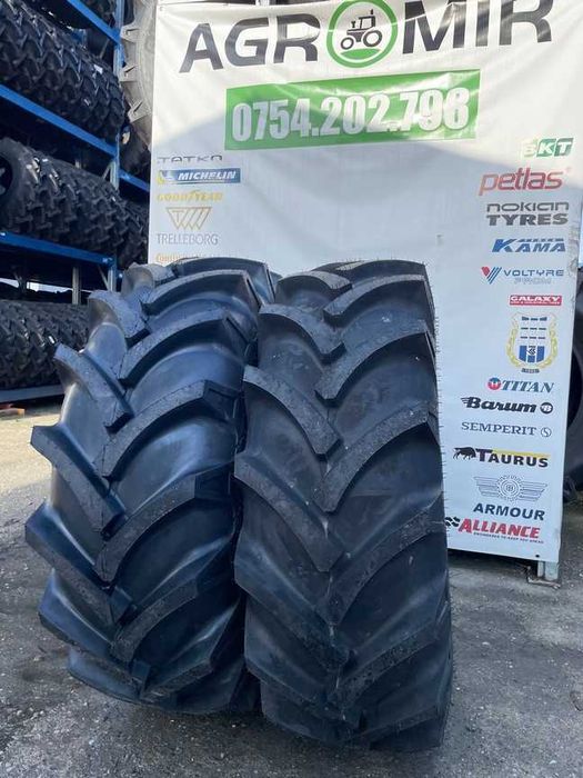 Cauciucuri noi 16.9-24 cu 10 pliuri marca OZKA pentru tractor fata