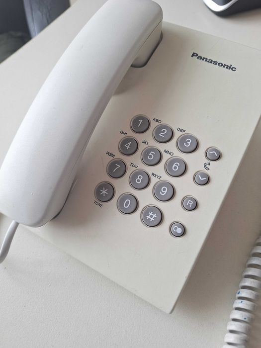 Panasonic KX-TS500RMW Corded Landline Telephone – White