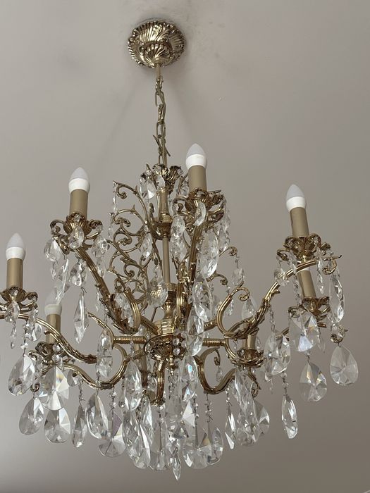 Продам чешскую люстру , оригинал, хрусталь