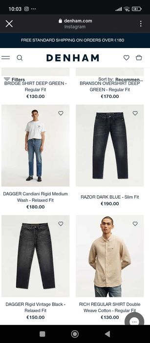 High-end Designer Denim Jeans - 100% Premium Cotton