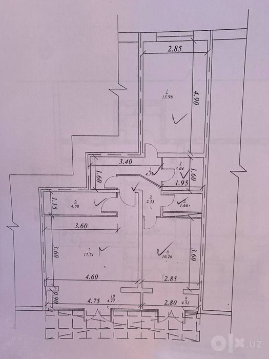 Продаю под бизнес 2-х комнатную квартиру Сергели 1