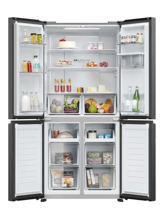 Нов инверторен side by side хладилник с диспенсър Haier HCR3818EWPT 463 литра антрацид