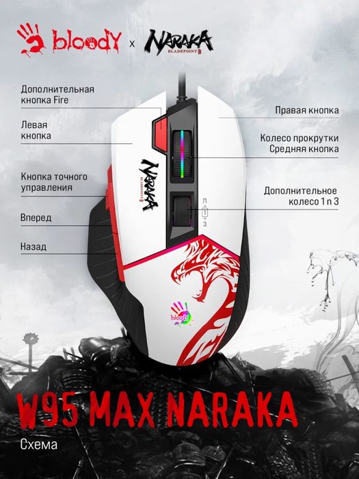 Продам мышку A4tech Bloody Naraka