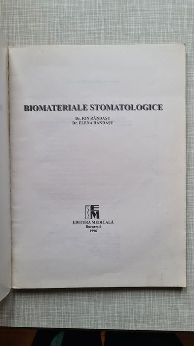 Biomateriale stomatologice Ion Randasu Elena Randasu 1996