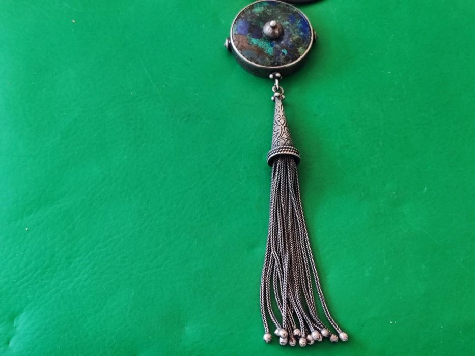 Сребърен медальон с тюркоаз 925