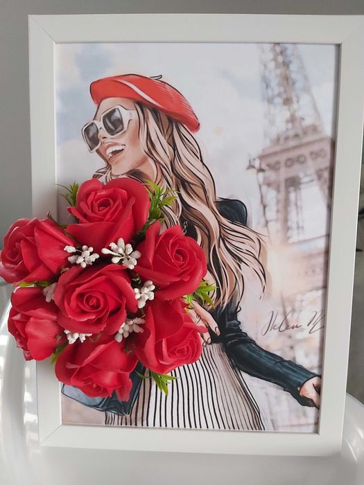 3D Картина със сапунени цветя