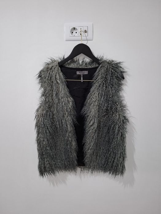 Vesta Vintage Buffalo pentru dama, mărime M, imitație de blana