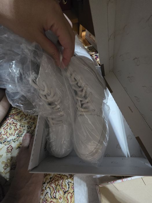 Сапоги белые кожаные