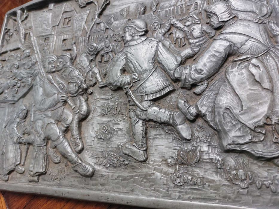 Tablou deosebit gravat manual Piesa Rara!