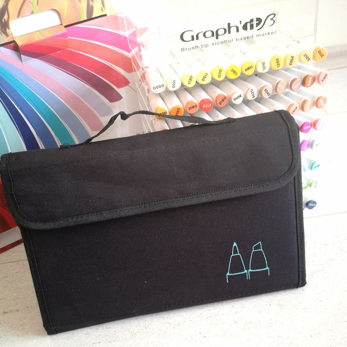 Комплект двувърхи алкохолни маркери Graph'it BRUSH 96 + още 20 цвята