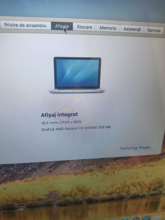 MacBook pro 15 i7 cu 6 gb ram