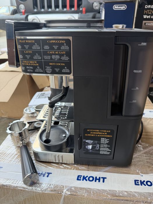 Кафеавтомат 3в1 Ninja Luxe Café Pro ES701EU, 1650W, 15 bar, 250 г, 2 л, Barista Assist, 5 настройки пяна, 9 вида еспресо, Инокс