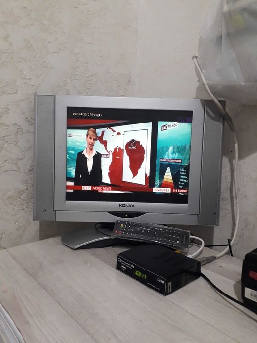 Телевизор konka + тюнер 23 каналов бесплатных
