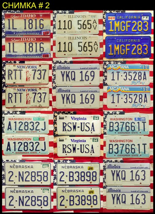 Американски Регистрационни Номера Табели USA Комплект ЧИФТ
