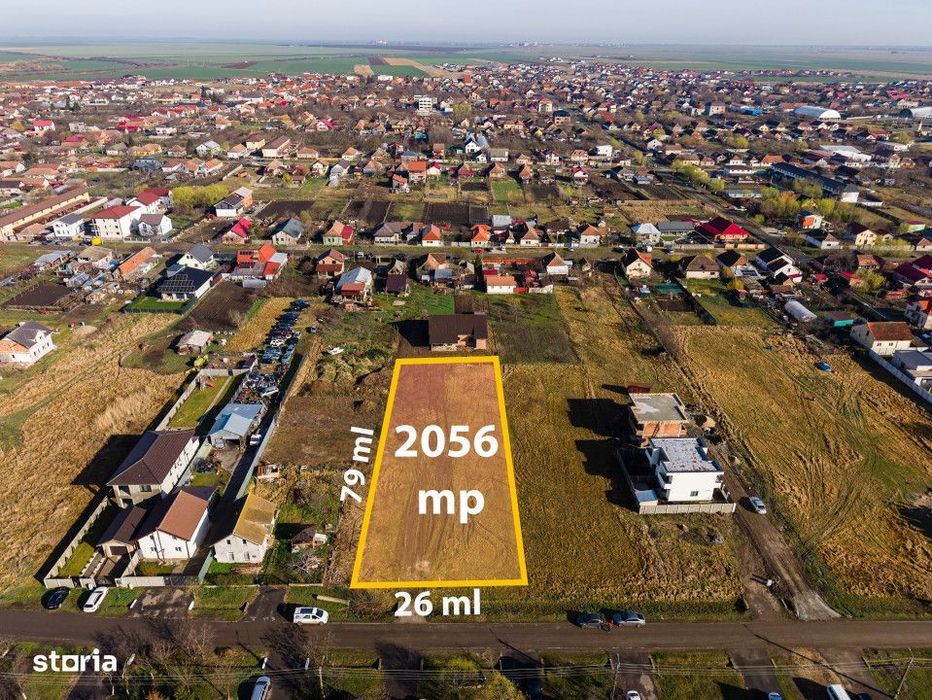 Teren intravilan Sanandrei | 2056 mp | Str. Renasterii, Comision  0