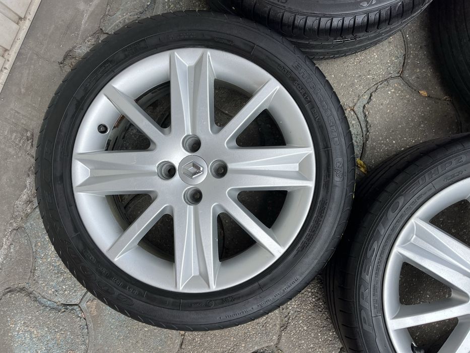 Jante aliaj 4x100mm, anvelope vara 205/50 R17, Renault Megane 2, Scenic, Dacia Logan, Sandero, Opel
