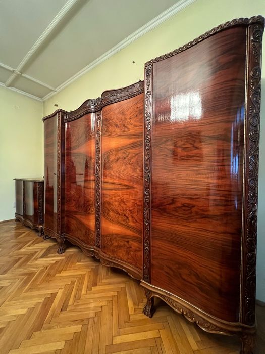 Set mobilier de arta, sculptat - lemn fag / nuc_Craiova