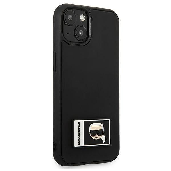 Karl lagerfeld klhcp13m3dkpk iphone 13 / 14 black hardcase ikonik patc