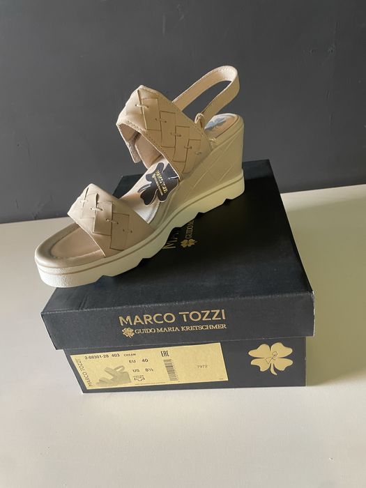 Sandale din piele Marco Tozzi by Guid byo Maria Kretschmer, mărimea 40 – NOI  în cutie