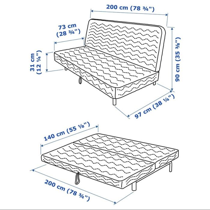 Canapea extensibila 3 persoane Ikea - Nyhamn