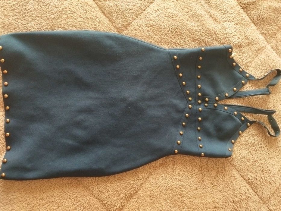 Бандажна рокля тъмносиня