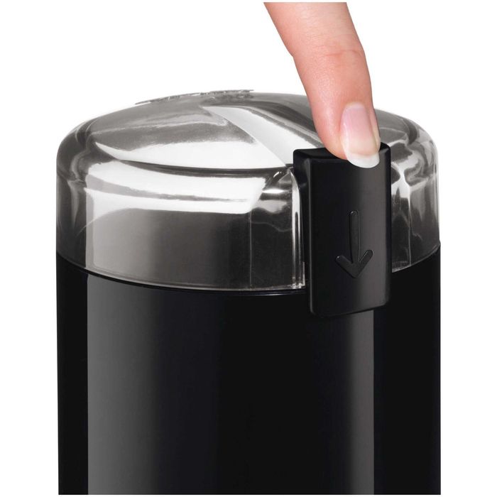 Rasnita de cafea Bosch TSM6A013B, 180 W, 75 g, cutit otel inoxidabil, Negru