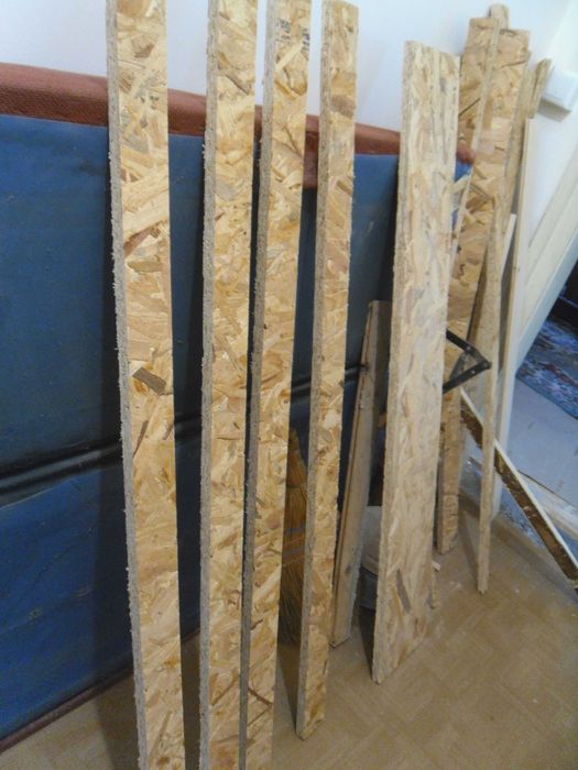 Естествен паркет, летви 5/5 и летви  и парчета от OSB-1,8