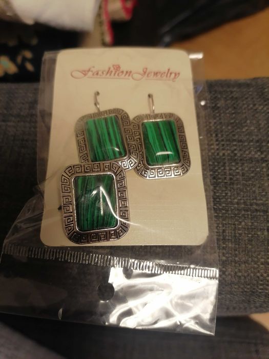 обеци с пръстен комплект