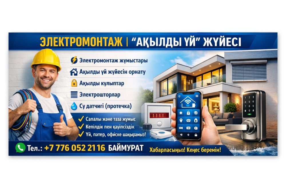 Электромонтаж | Ақылды үй жүйесін орнату