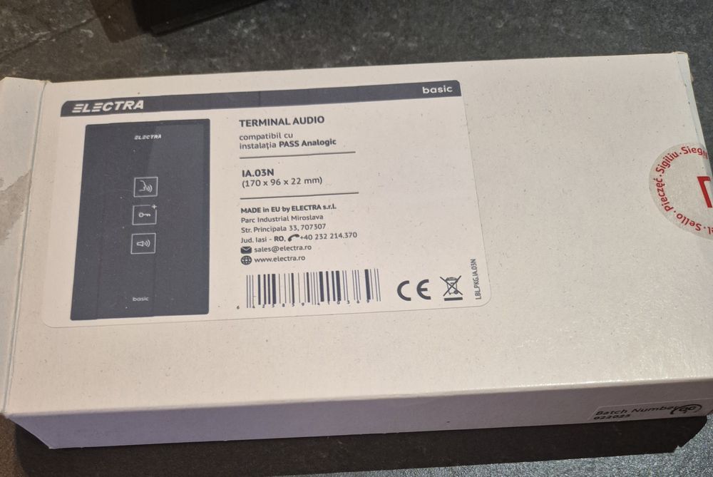 Аналогова вътрешна домофонна станция Electra IA.03N