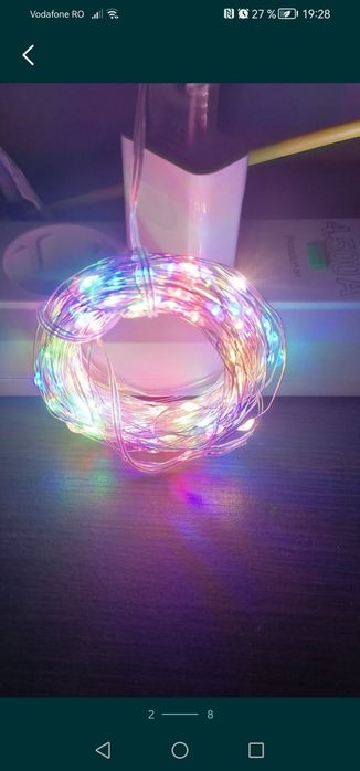 Lumini LED cu telecomanda cu 8 moduri, 20 m 200 LED-uri, pt decor, nou