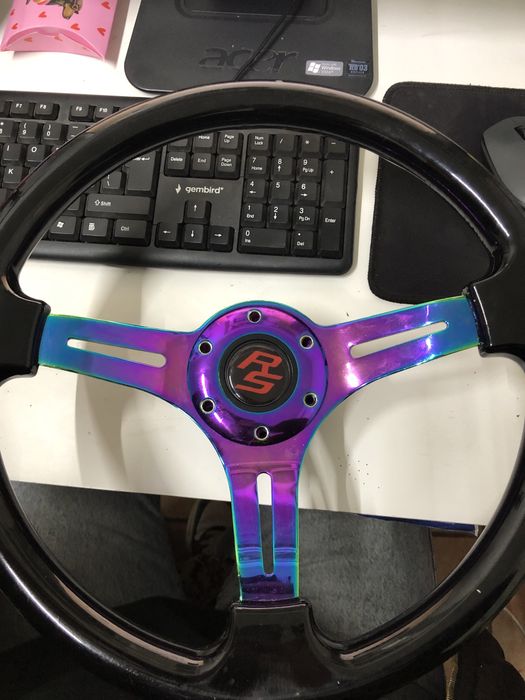 Volan sport RS cu claxon funcțional