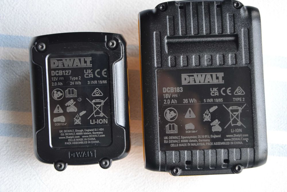 Нови оригинални батерии на DeWalt 18V и 12V, 2Ah