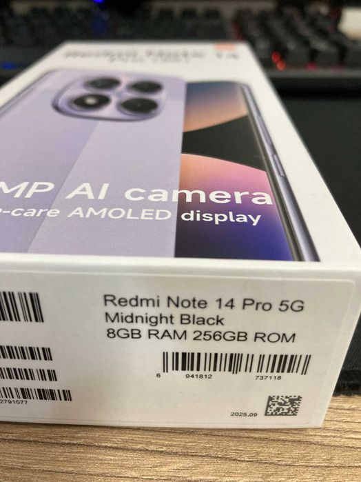 Redmi Note 14 Pro 5G Dual SIM Black Negru 256 8+8 GB 200MP ca nou