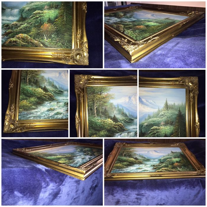 Pictura tablou in ulei pe PFL 90 x 64, din UK