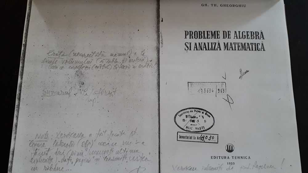 Calcul diferențial și integral, notiuni fundamentale și exerciții