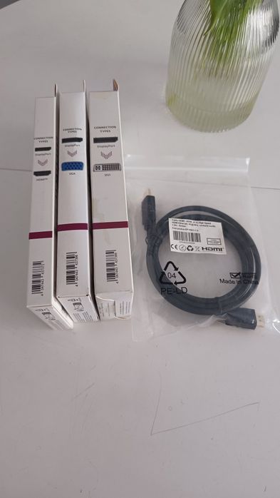 Set Adaptoare Video Hama DisplayPort (HDMI, VGA, DVI) + Cablu HDMI - NOI
