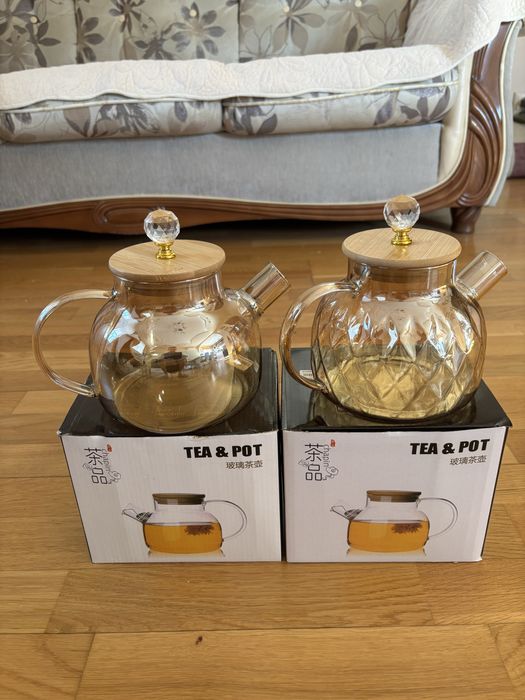 Чайники новые стеклянные