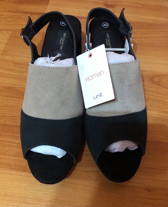 Sandale negre marime 40 sandale noi 40 sandale toc patrat