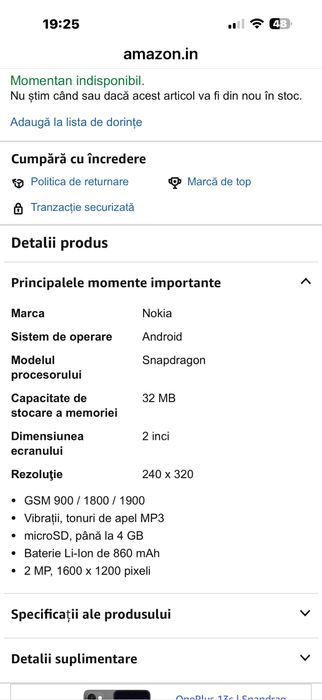 Nokia 7310c telefon mobil