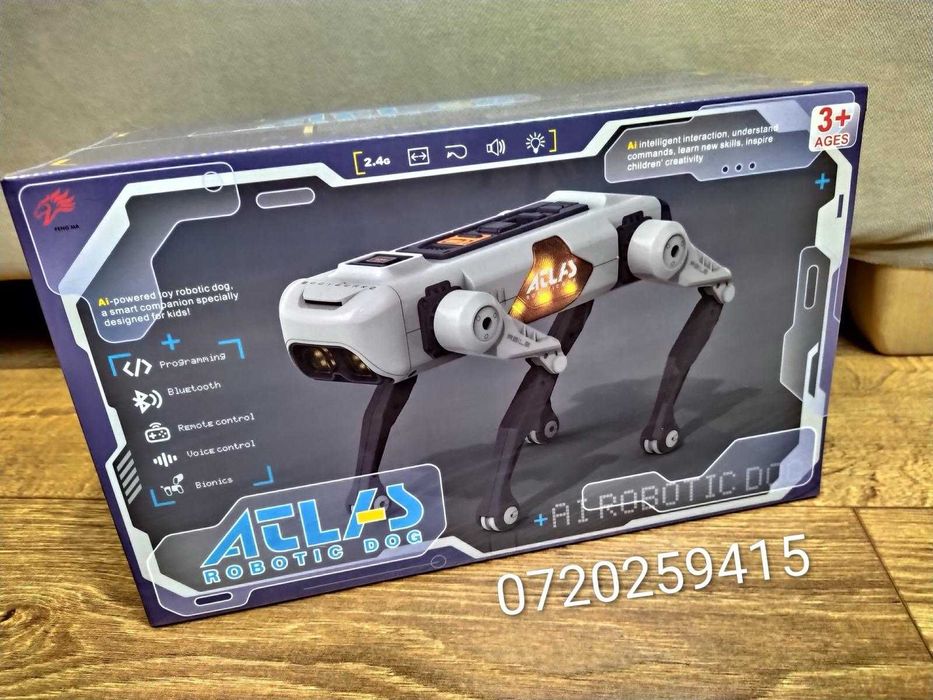 Catel robot inteligent RC, control telecomanda, aplicatie si comenzi vocale, functii AI