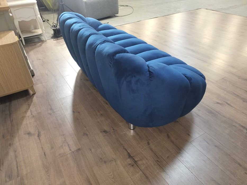 Син диван тройка от плат кадифе