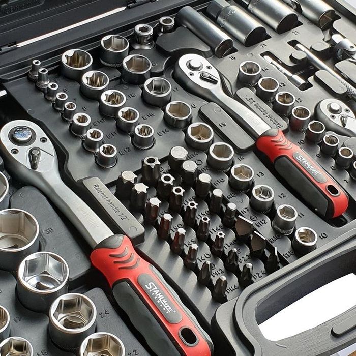 Куфар 108 части 172ч и 216ч. StahlMayer гедоре с 3 броя тресчотки кл