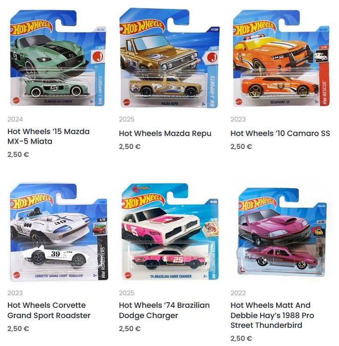 Метални колички Hot Wheels Mainline