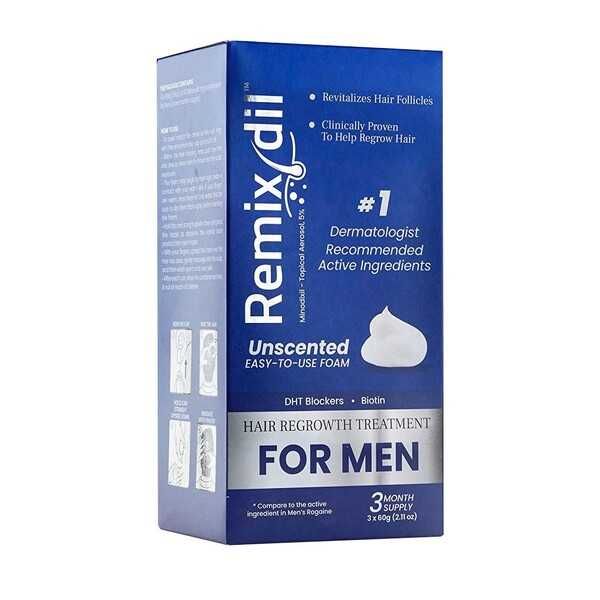 Spuma pentru Barbati, Remixidil, Minoxidil 5%, 1 luna aplicare